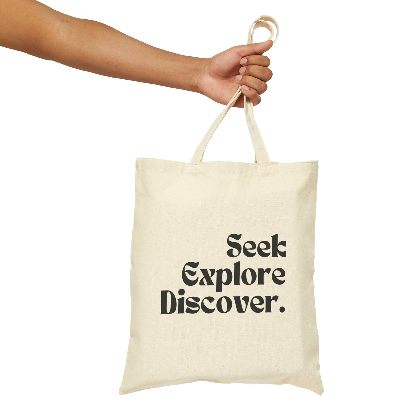 Seek, Explore and Discover Cotton Canvas Tote Bag