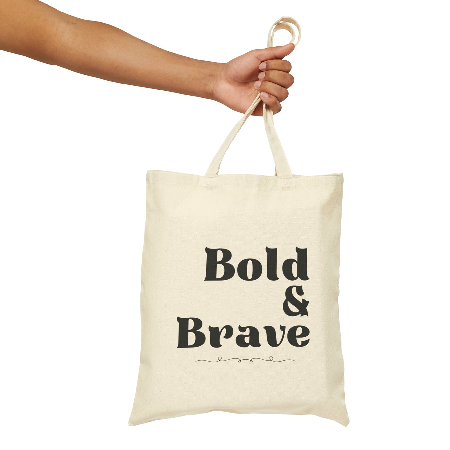 Bold and Brave Cotton Canvas Tote Bag