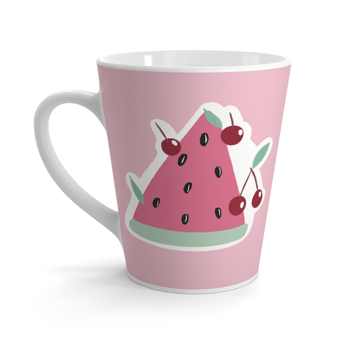 12oz Fruit Latte Mug: Perfect for you Morning Coffee. Watermelon&Orange