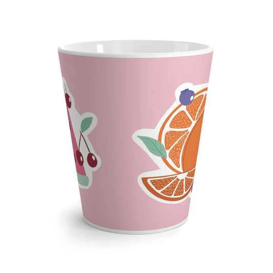 12oz Fruit Latte Mug: Perfect for you Morning Coffee. Watermelon&Orange