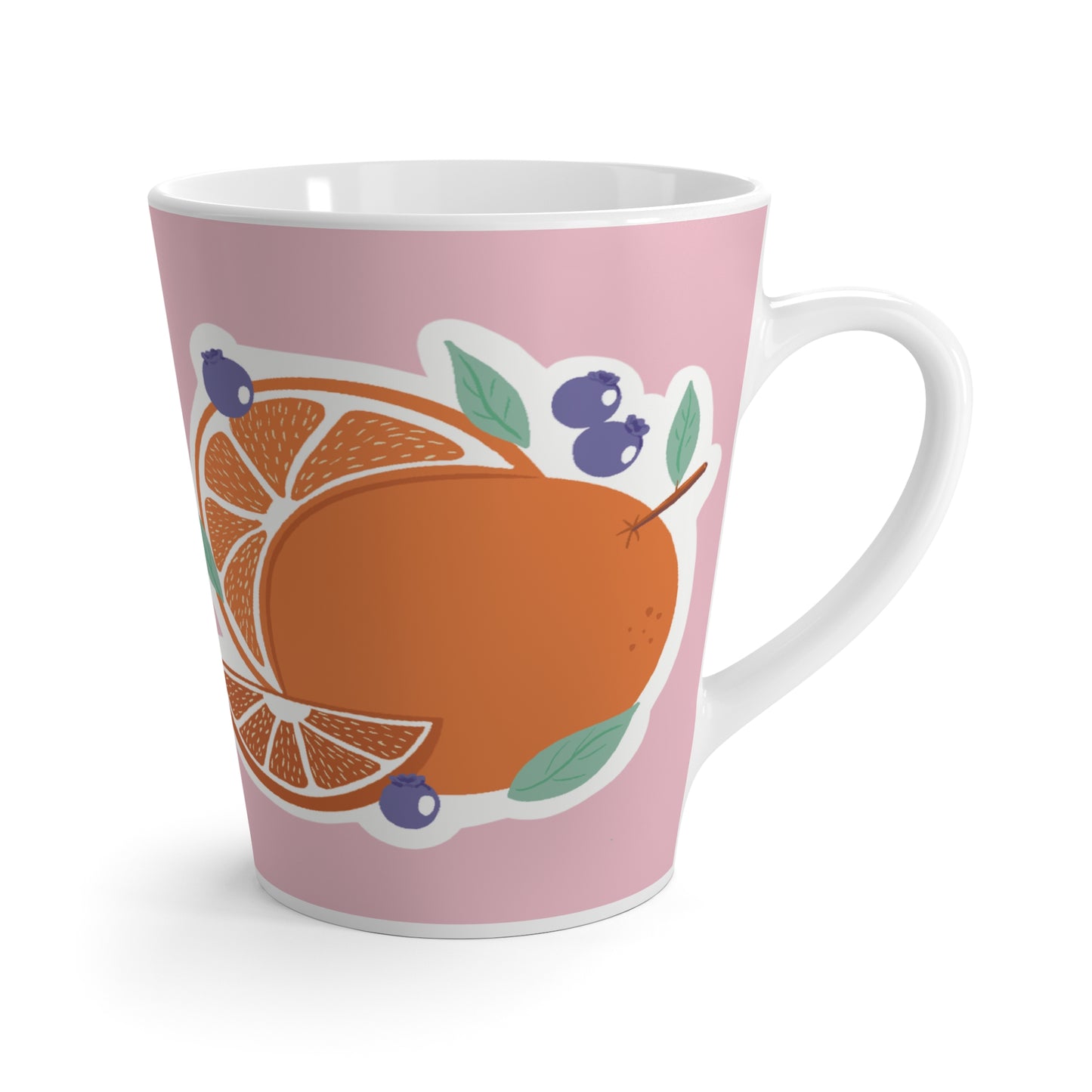 12oz Fruit Latte Mug: Perfect for you Morning Coffee. Watermelon&Orange